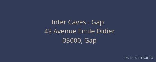 Inter Caves - Gap
