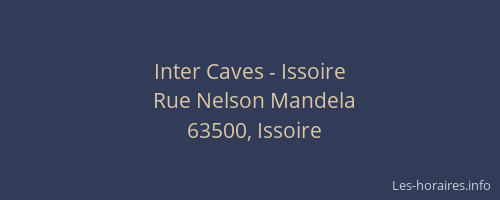 Inter Caves - Issoire