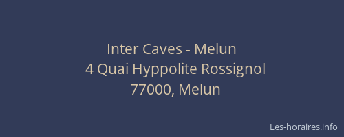 Inter Caves - Melun