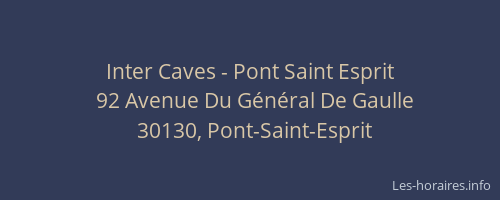 Inter Caves - Pont Saint Esprit