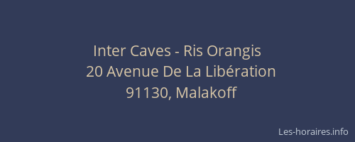 Inter Caves - Ris Orangis