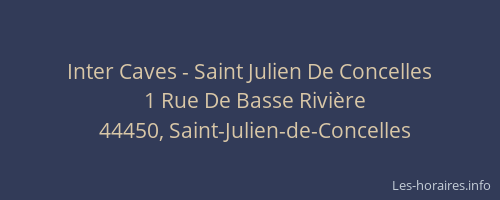 Inter Caves - Saint Julien De Concelles
