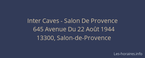 Inter Caves - Salon De Provence