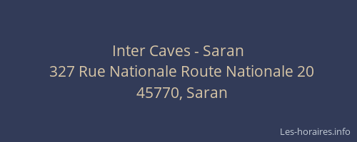 Inter Caves - Saran