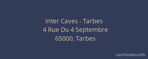 Inter Caves - Tarbes