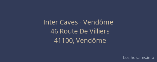 Inter Caves - Vend&ocirc;me