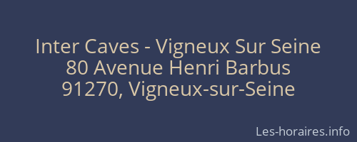 Inter Caves - Vigneux Sur Seine