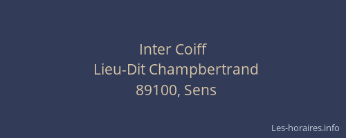 Inter Coiff