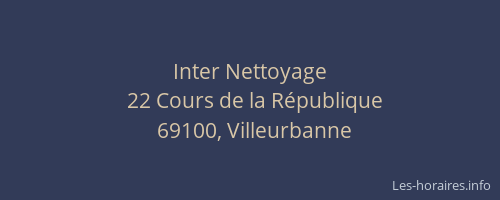 Inter Nettoyage