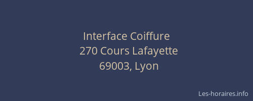 Interface Coiffure