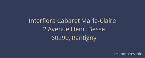 Interflora Cabaret Marie-Claire
