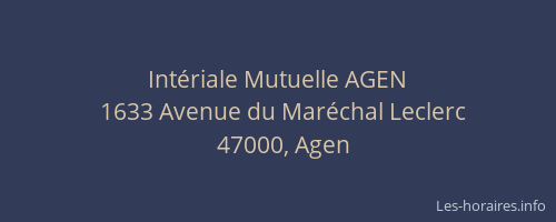 Intériale Mutuelle AGEN