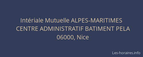 Intériale Mutuelle ALPES-MARITIMES