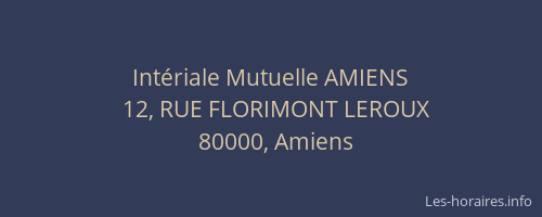 Intériale Mutuelle AMIENS