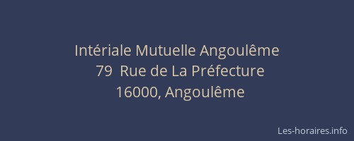 Intériale Mutuelle Angoulême