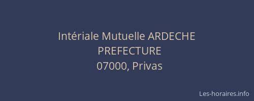 Intériale Mutuelle ARDECHE