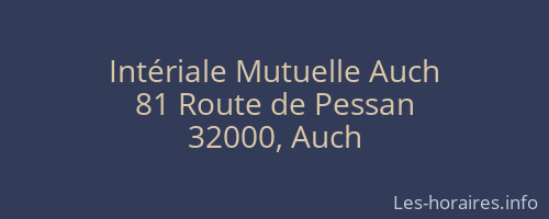 Intériale Mutuelle Auch