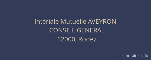 Intériale Mutuelle AVEYRON