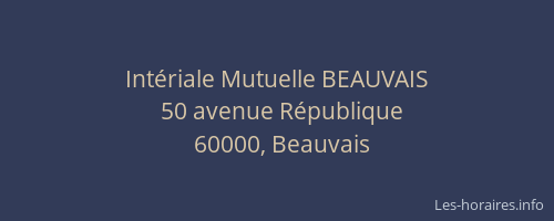 Intériale Mutuelle BEAUVAIS