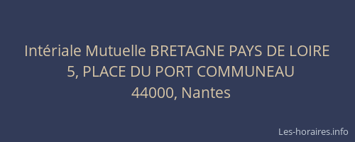 Intériale Mutuelle BRETAGNE PAYS DE LOIRE
