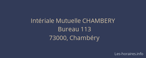 Intériale Mutuelle CHAMBERY