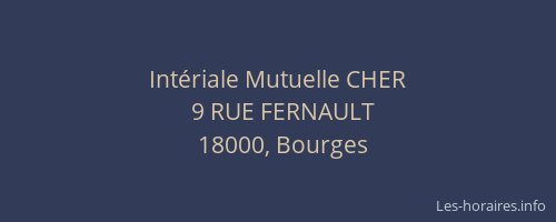 Intériale Mutuelle CHER
