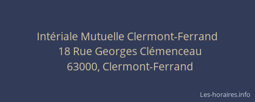 Intériale Mutuelle Clermont-Ferrand
