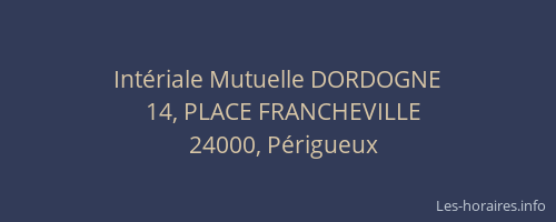Intériale Mutuelle DORDOGNE