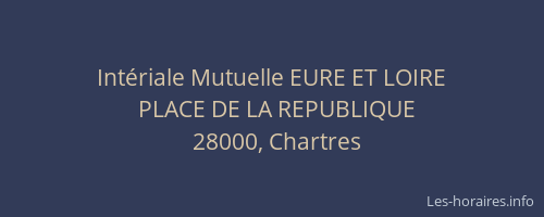 Intériale Mutuelle EURE ET LOIRE