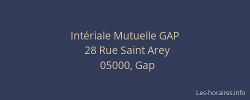 Intériale Mutuelle GAP