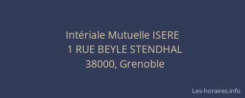 Intériale Mutuelle ISERE