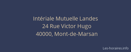 Intériale Mutuelle Landes