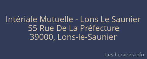 Intériale Mutuelle - Lons Le Saunier
