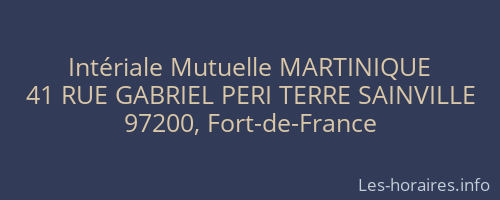 Intériale Mutuelle MARTINIQUE
