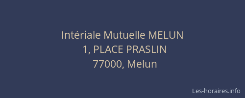Intériale Mutuelle MELUN