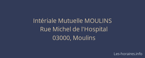Intériale Mutuelle MOULINS