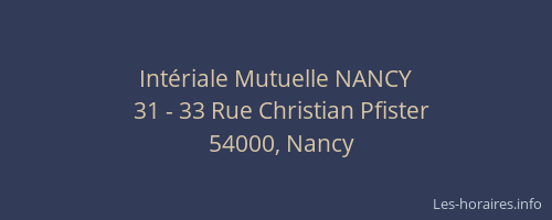 Intériale Mutuelle NANCY