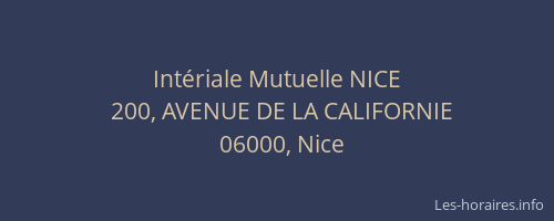 Intériale Mutuelle NICE