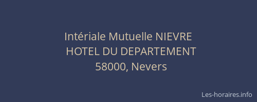 Intériale Mutuelle NIEVRE