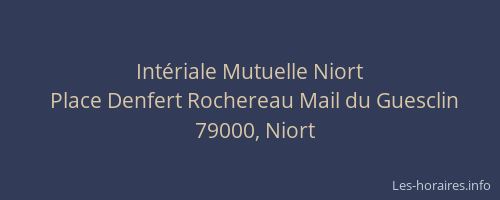 Intériale Mutuelle Niort
