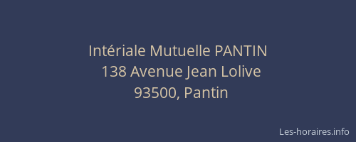 Intériale Mutuelle PANTIN