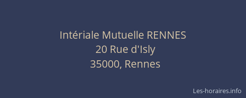 Intériale Mutuelle RENNES