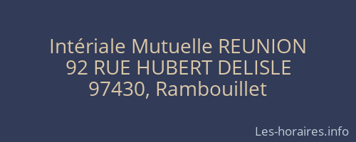 Intériale Mutuelle REUNION