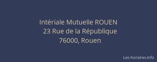 Intériale Mutuelle ROUEN