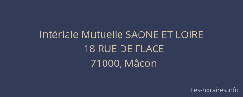 Intériale Mutuelle SAONE ET LOIRE