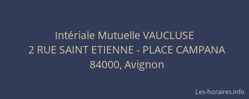 Intériale Mutuelle VAUCLUSE