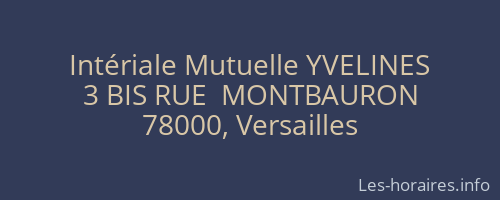 Intériale Mutuelle YVELINES