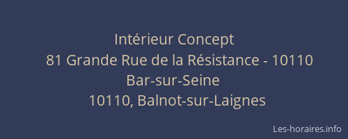Intérieur Concept