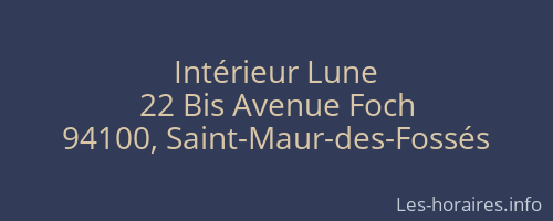 Intérieur Lune