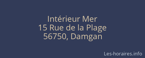 Intérieur Mer